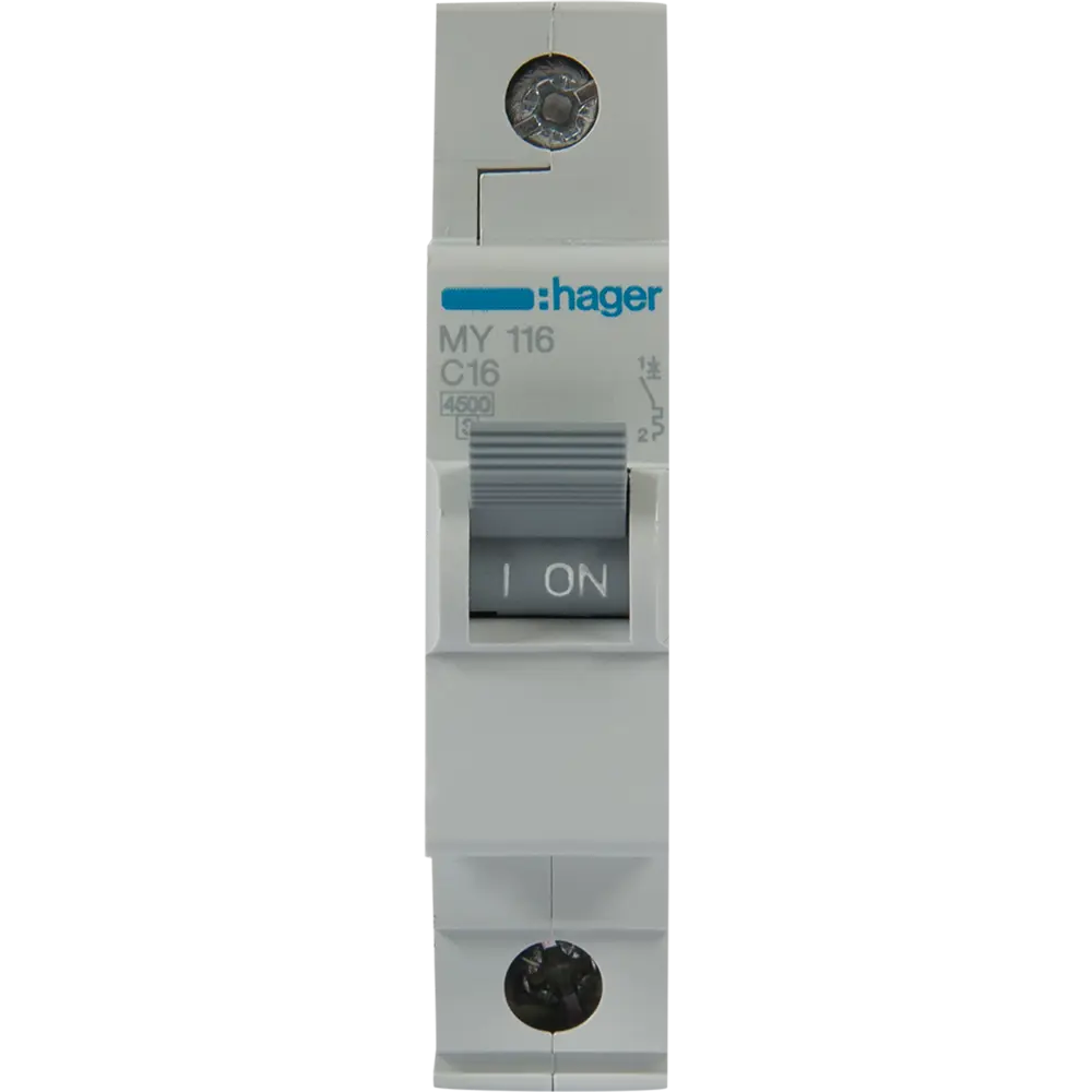 Автоматический выключатель Hager MY116 1P C16 А 4.5 кА STLM-2057176 - Вид №1