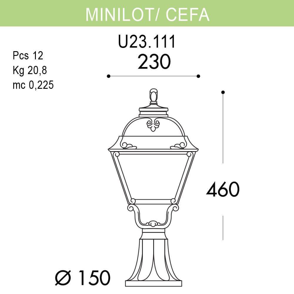 Уличный светильник Fumagalli Minilot/Cefa U23.111.000.AXF1R FUMAGALLI MINILOT, CEFA 271068 Черный  - Вид №1