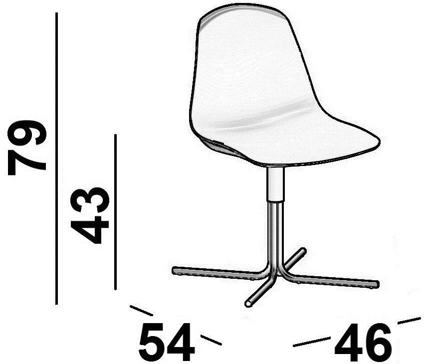 Luxy Стул с обивкой из ткани с 4 спицами Epoca sun-id-1398634 - Вид №3