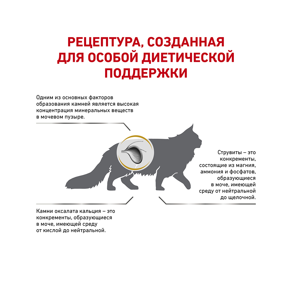 Т0023160 Корм для кошек Vet Diet Urinary S/O LP34 при мочекаменной болезни, птица сух. 1,5кг ROYAL CANIN  - Вид №2