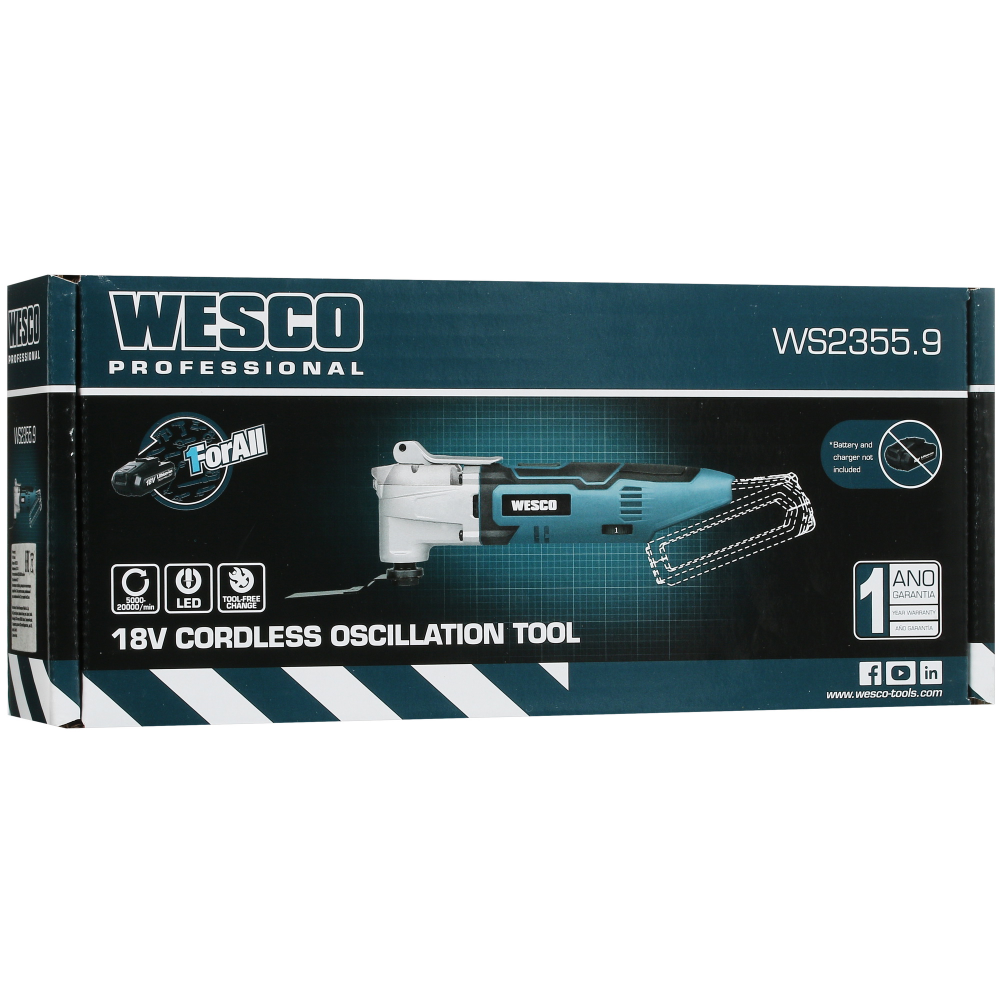 Реноватор Wesco WS2355.9 1ForAll 18V , Без ЗУ, Без АКБ 5410736 STDN-0124734 - Вид №12