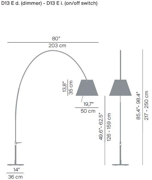 LUCEPLAN Регулируемый светодиодный торшер из поликарбоната Lady costanza sun-id-1491221 - Вид №1