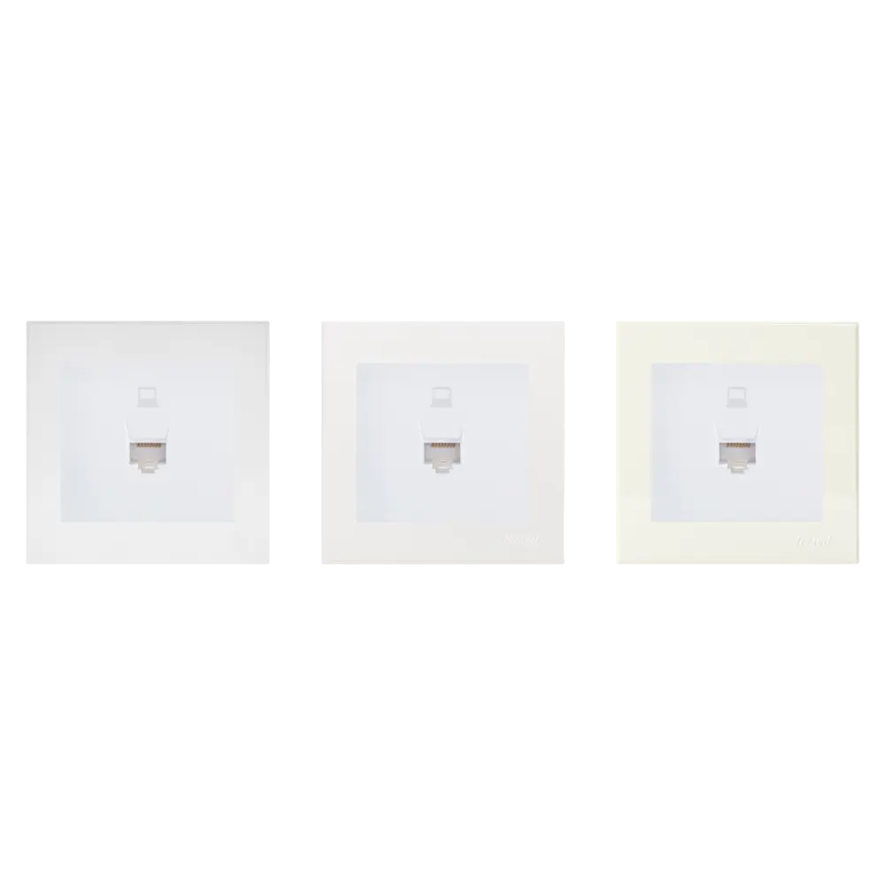 Розетка компьютерная встраиваемая Lezard Rain RJ45, цвет белый 17753711 STLM-2046767  - Вид №1