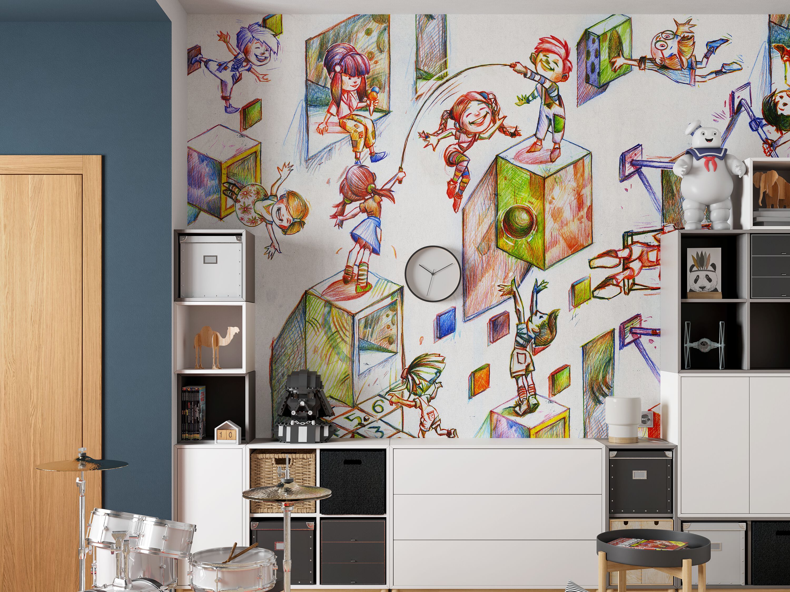 Цифровые печатные обои для детей Inkiostro Bianco Inkids ARCH-00085074