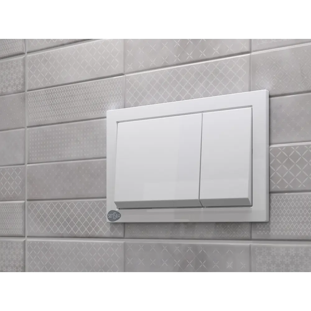 Кнопка двойного смыва Sensea Dana цвет белый STLM-2164582 - Вид №2