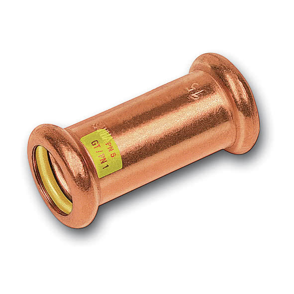 110270S12 SANHA 10270S пресс-фитинг газ, медь, муфта подвижная ВПр-ВПр 12 мм  - Вид №1