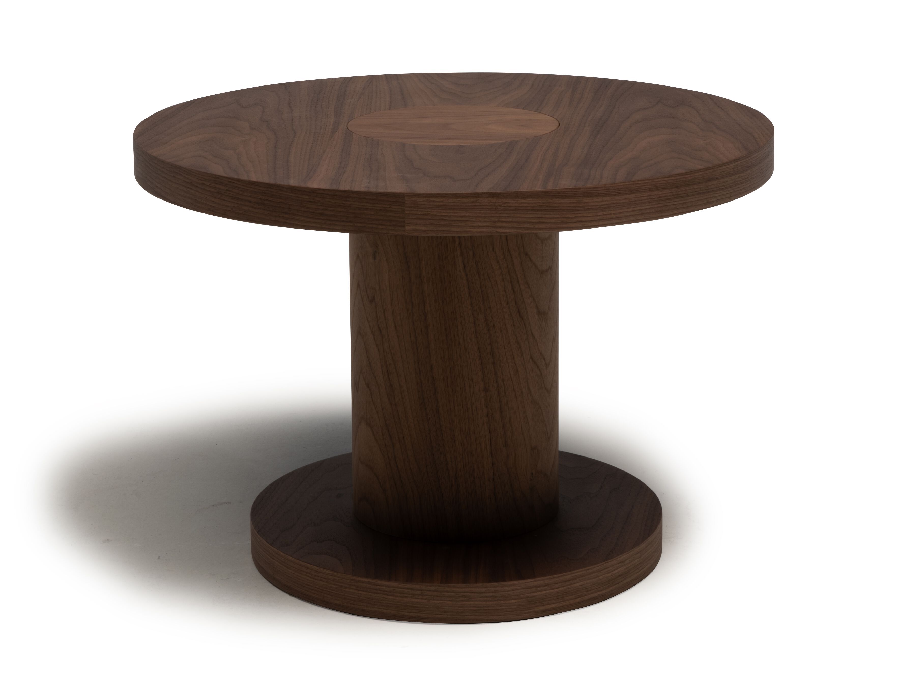 Круглый журнальный столик из грецкого ореха Natuzzi Italia храм ARCH-00079513