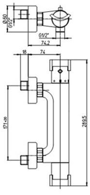Paini Morgana 73CR511THKM смеситель для душа - Вид №1