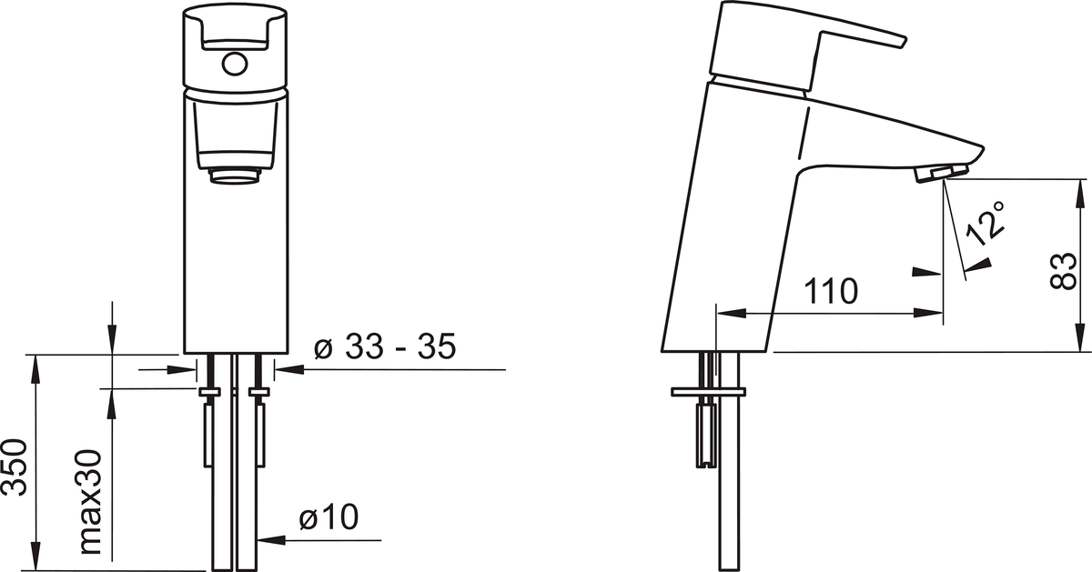 Oras 2810 Смеситель для умывальника 2810 Cubista Хром  - Вид №1