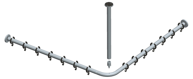 14936070800 Набор штанг для душевых занавесок KEUCO Plan - Вид №1