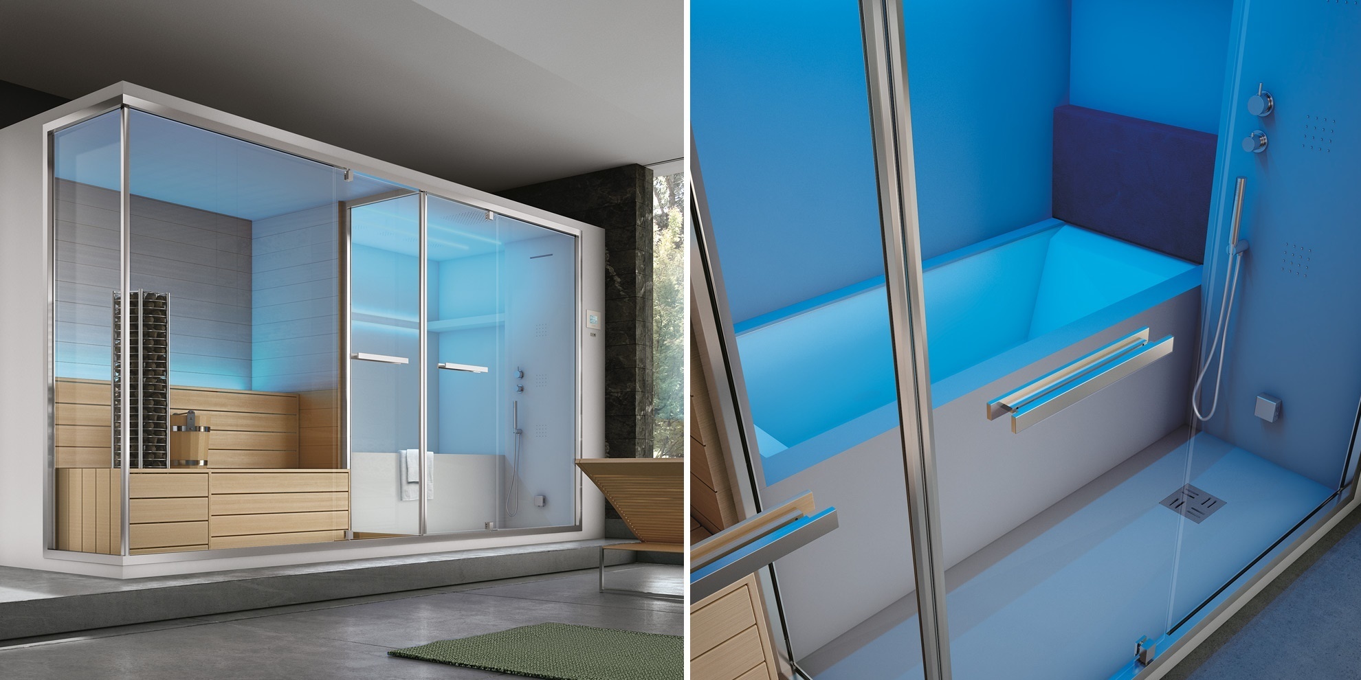 Спа: Ванна Сауна Хамам Душ OLIMPO Gruppo Geromin SSAOL9P2DA - Вид №2