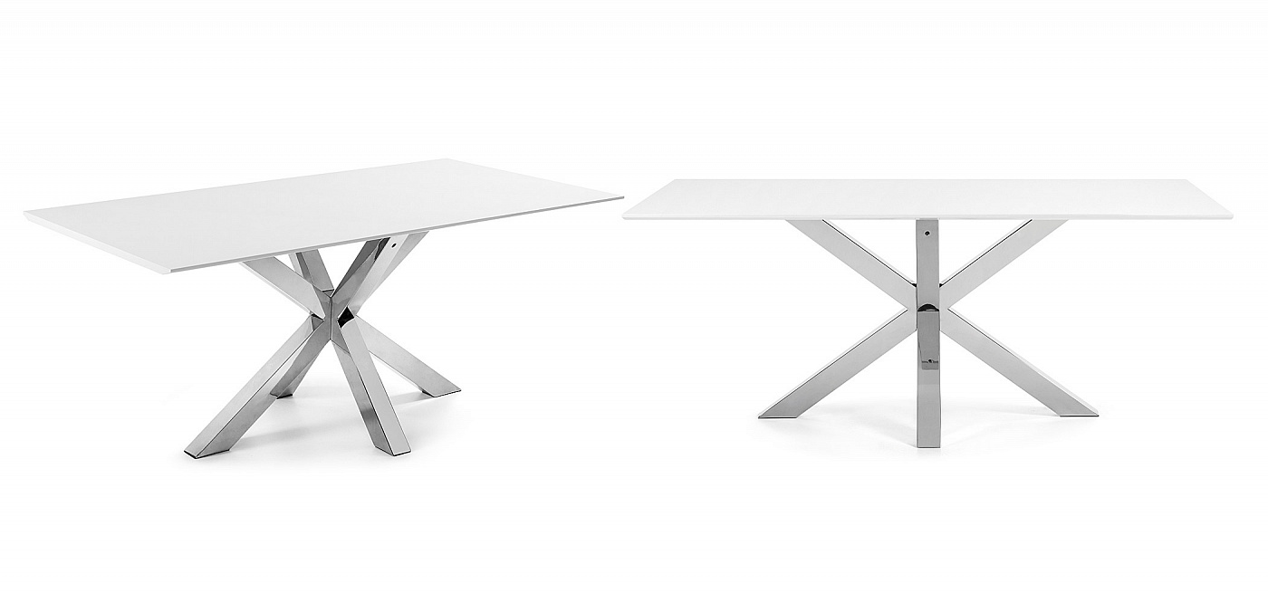 045384 Лакированный стол Arya белый La Forma Argo - Вид №4