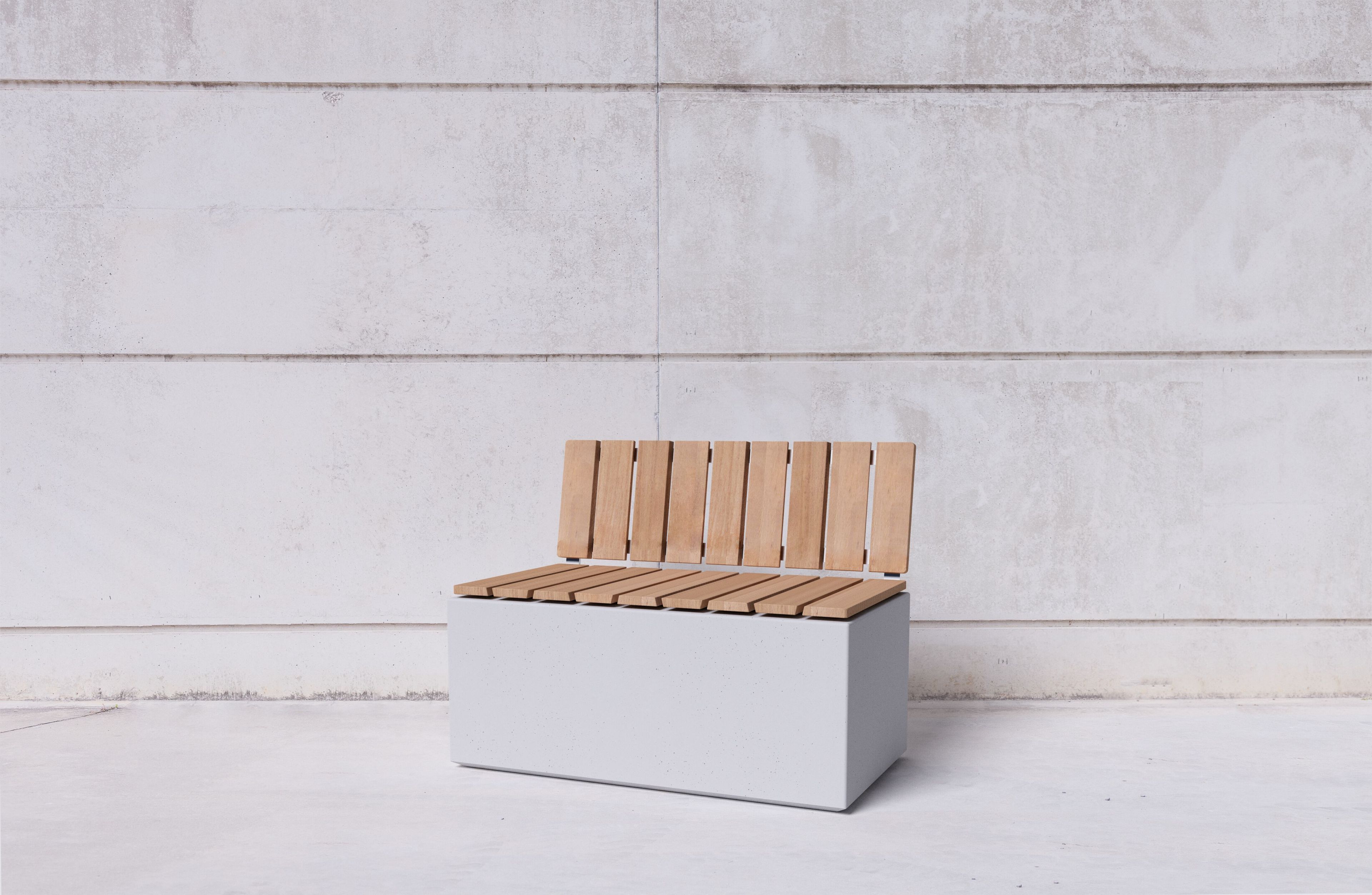 Модульная бетонная скамья со спинкой SIT Box to Box ARCH-00100946 - Вид №2