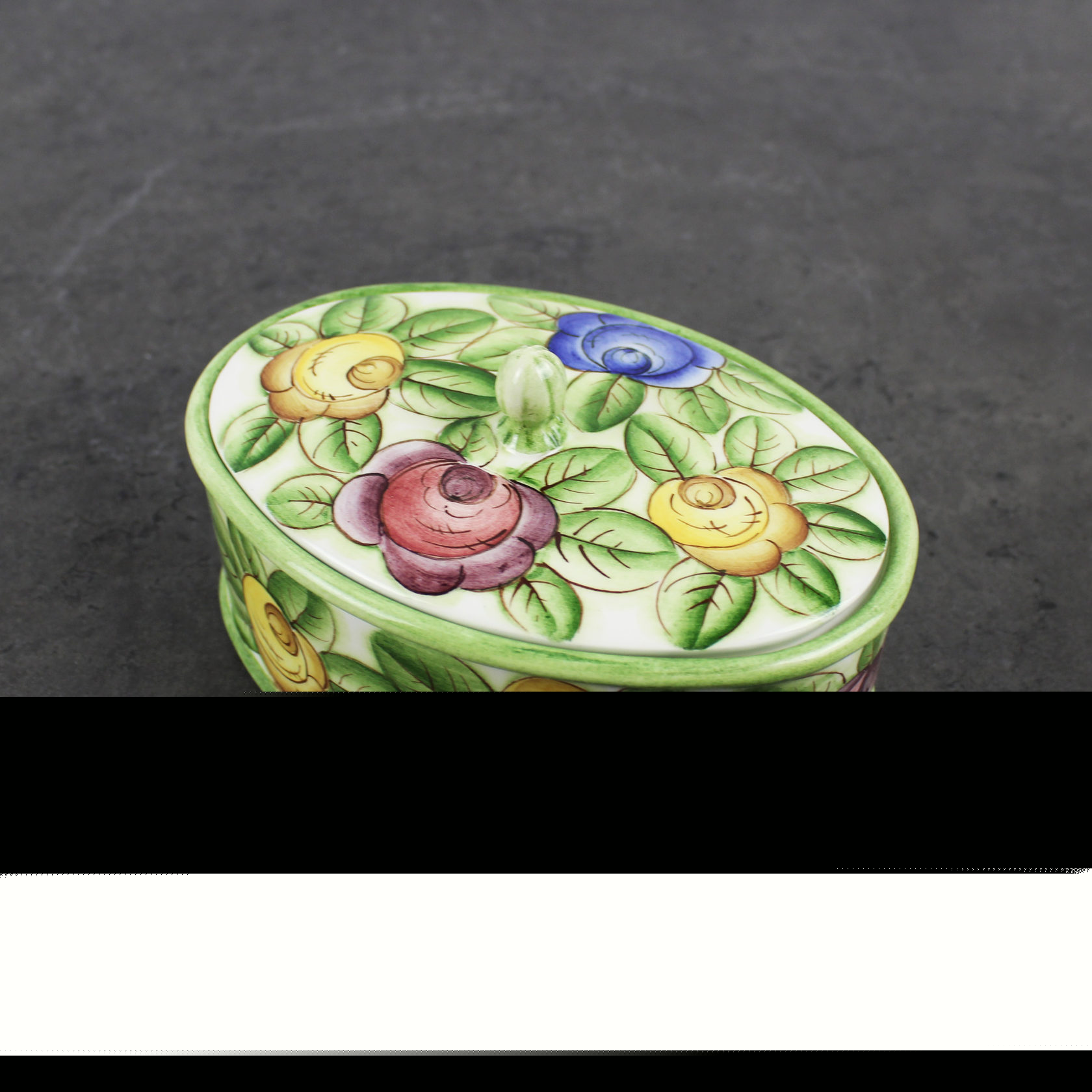 Шкатулка "Конаковские розы" (овальная) PROVANSFAIENCE  - Вид №1