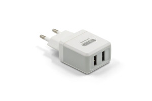 17858365 Сетевое зарядное устройство 2хUSB-А, 2.1А + кабель AM-microBM 1 м, белый, 23750-B36MW BYZ