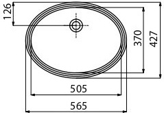 TP216-00CB00E-0000 Раковина TP216 под столешницу (37*51) TP216 Creavit  - Вид №1