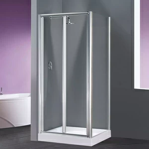 Душевой уголок 78x78 LUNES S+F Novellini LUNES с серебристым профилем