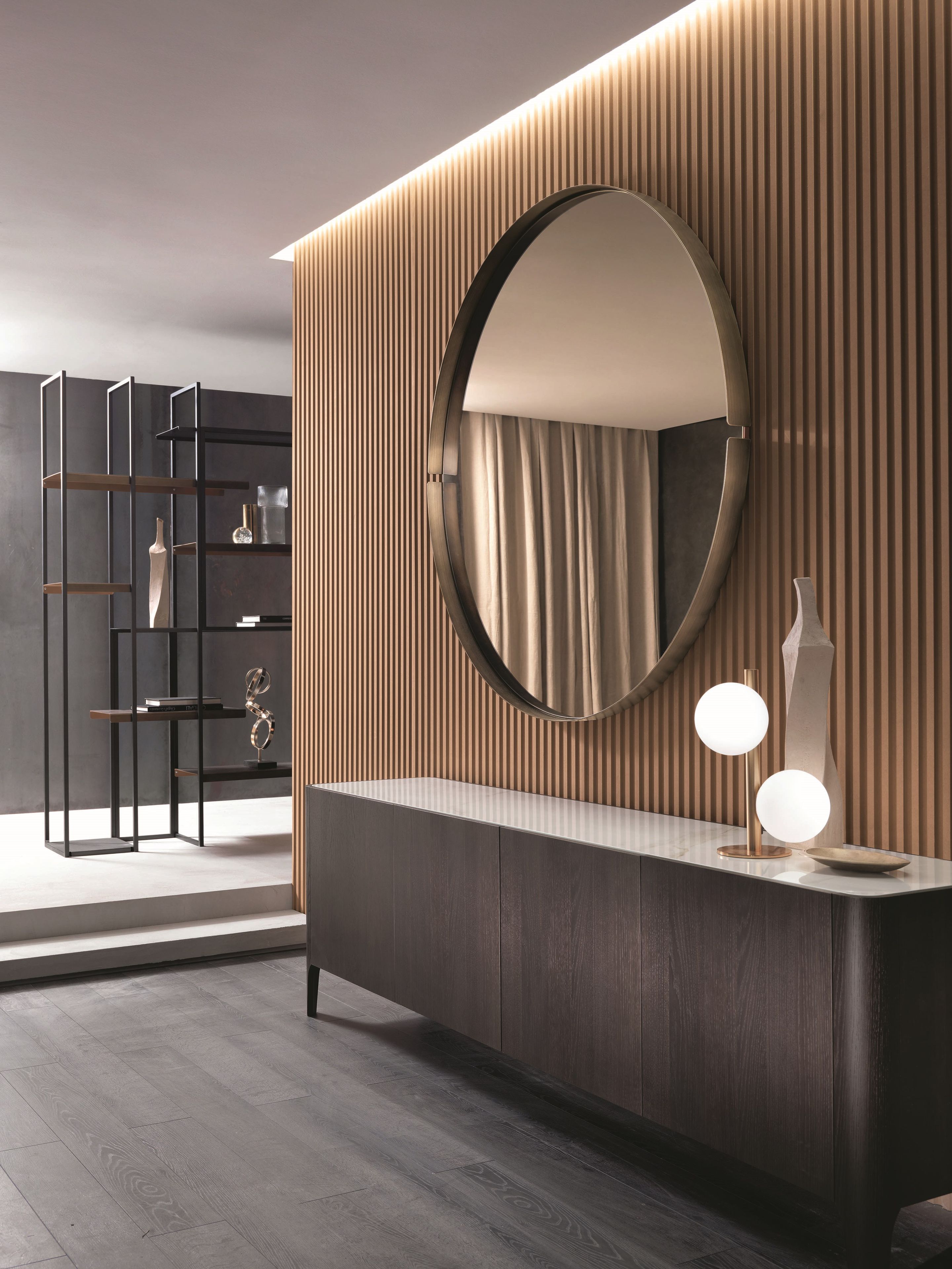 Шкаф из термообработанного кокса из дуба с распашными дверцами RIFLESSI ARCH-00082457 - Вид №3