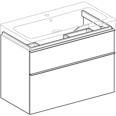 840377000 Шкафчик для раковины Geberit iCon, с двумя выдвижными ящиками Geberit  - Вид №15