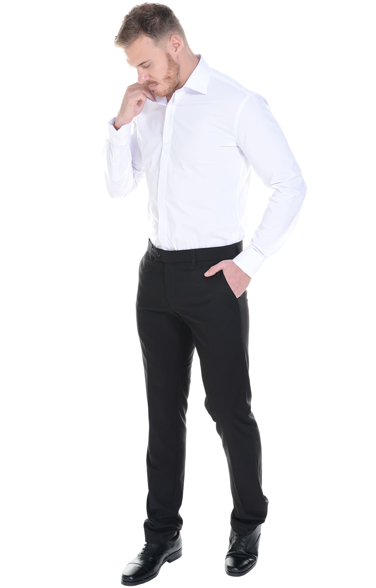 5030113 Рубашка мужская  white El-Risto  Корпоративная одежда  размер 46/182-188  - Вид №20