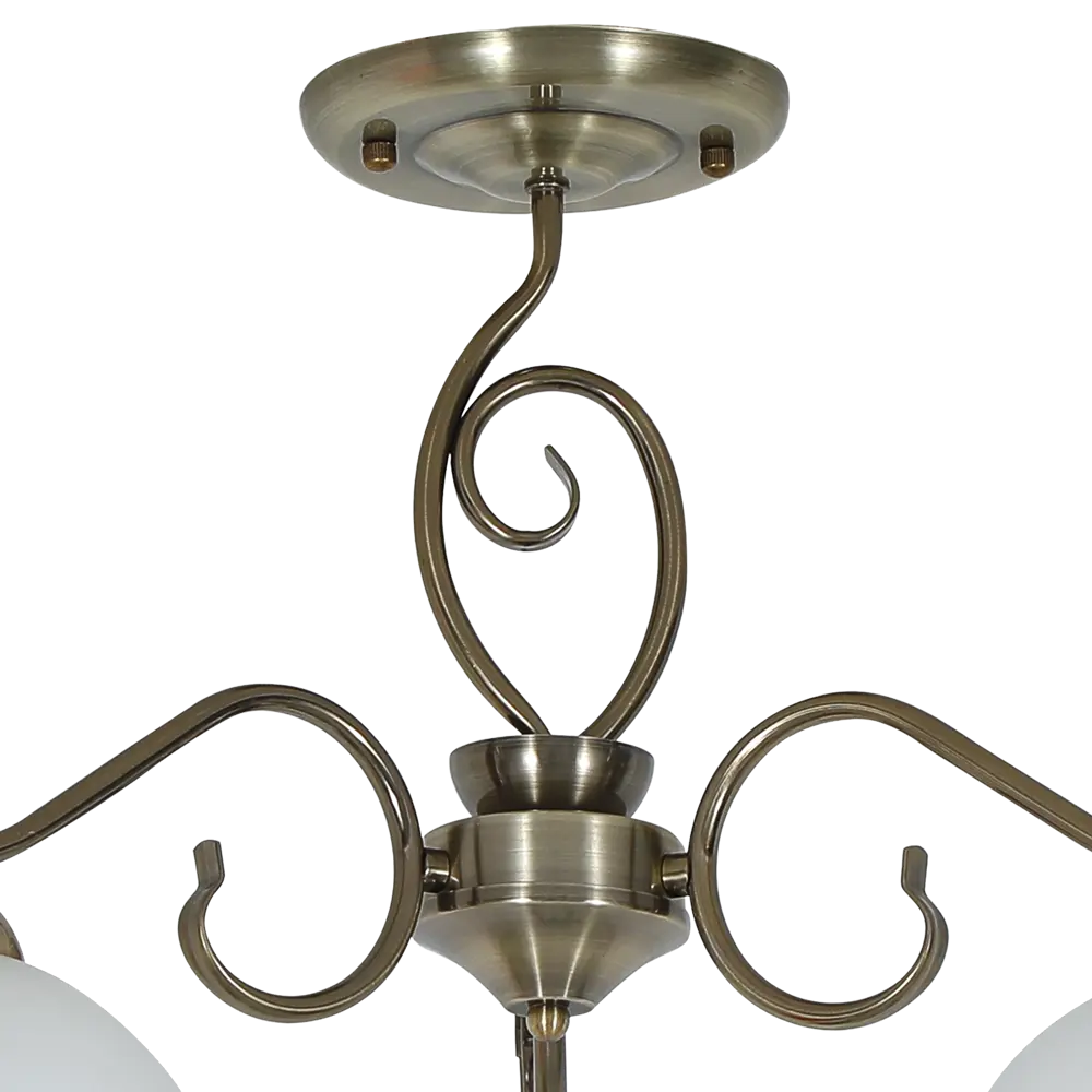 Люстра на штанге Palatino 3 лампы 12 м² цвет бронза SCHAFFNER STLM-2039582 - Вид №4