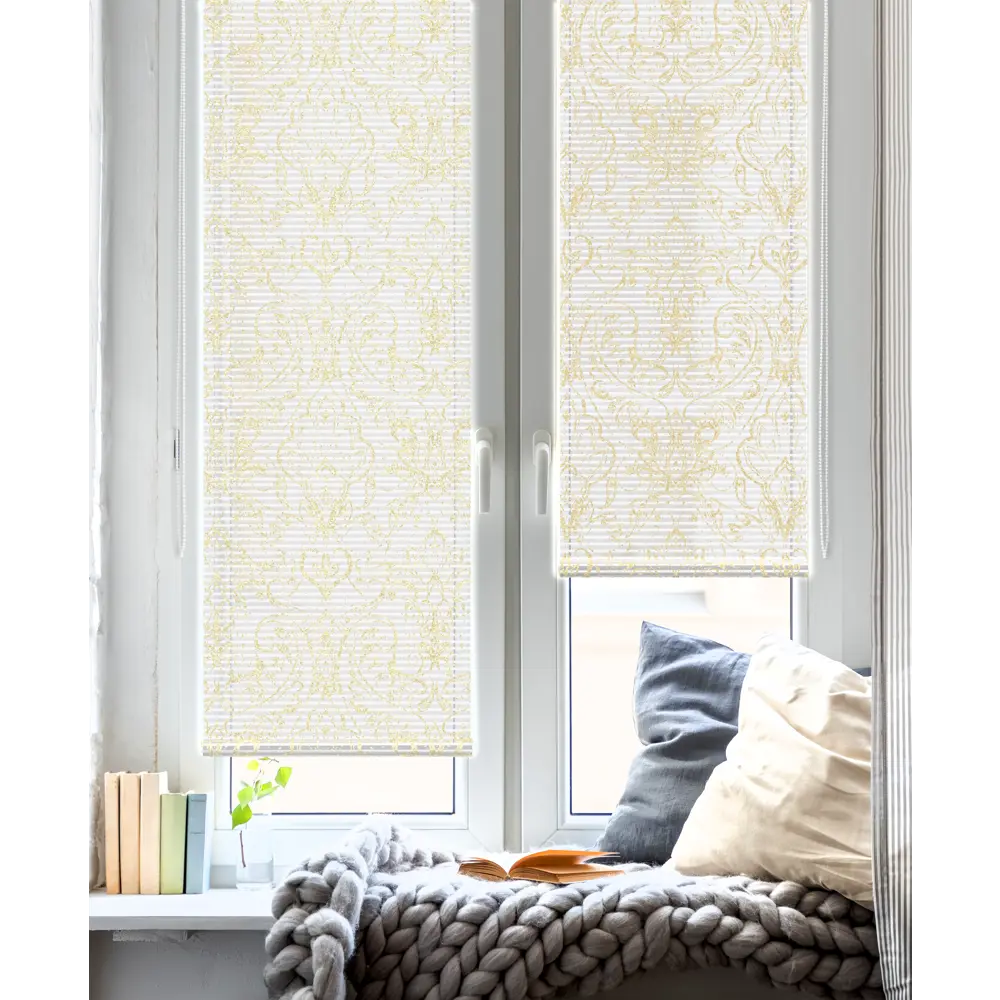 Штора рулонная Версаль 60x160 см золотая GARDEN STLM-2202086 - Вид №6
