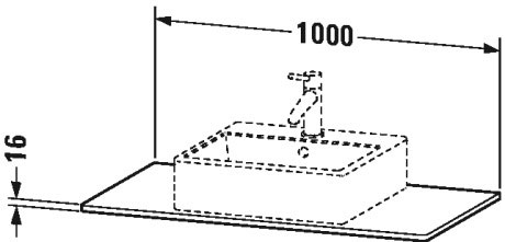 XS060E06060 XSquare Консоль Серо-коричневый шелковисто-матовый лак Duravit - Вид №1