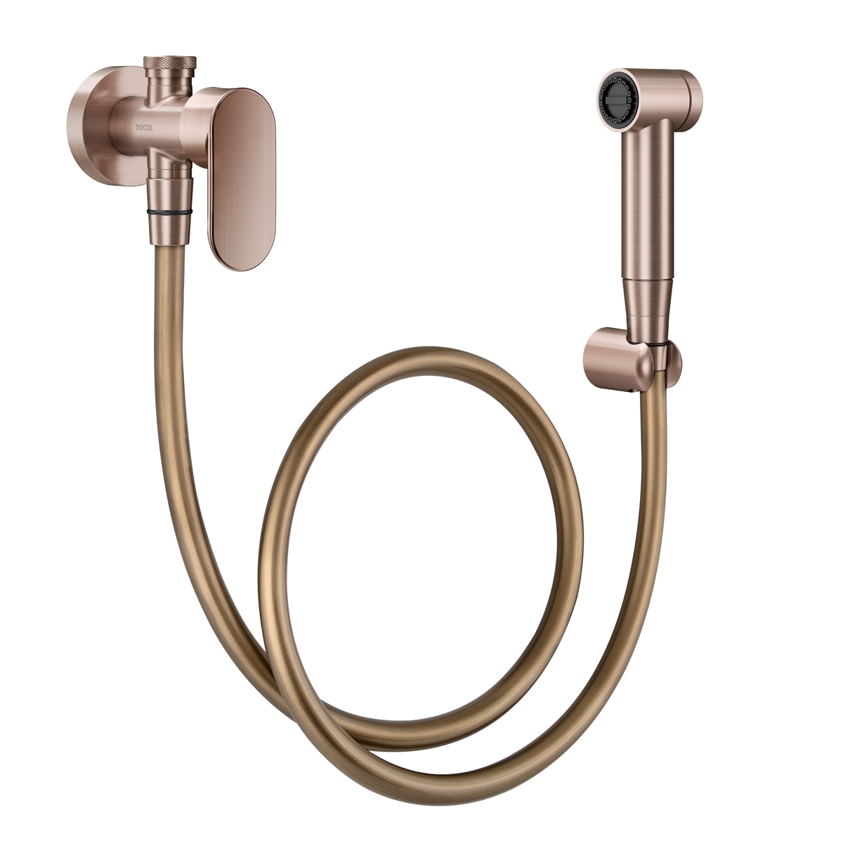 00886369 Гигиенический душ с краном и краном с матовым никелевым спусковым крючком Docol DOCOL KAILA 