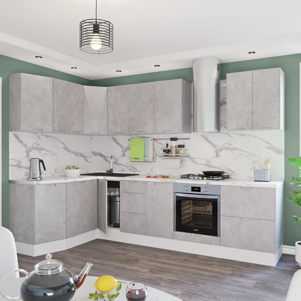 Фасад для кухонного шкафа Берлин 39.7x76.5 см Delinia ID МДФ цвет серый 82011390 STLM-2037102 - Вид №13
