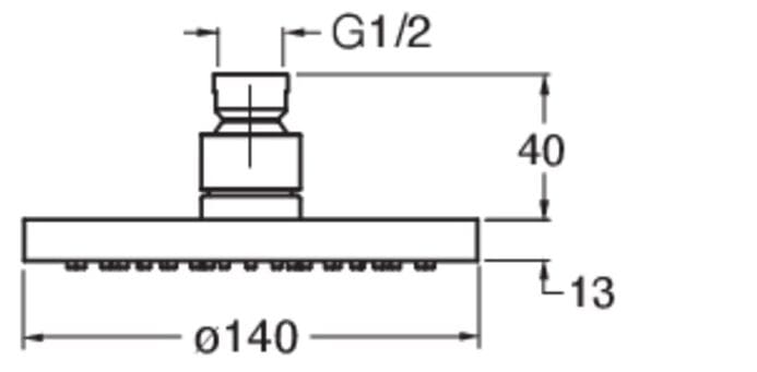 Квадратная душевая головка с системой защиты от накипи CRISTINA Rubinetterie душевые головки и рычаги-Shower &amp ARCH-00096927 - Вид №2