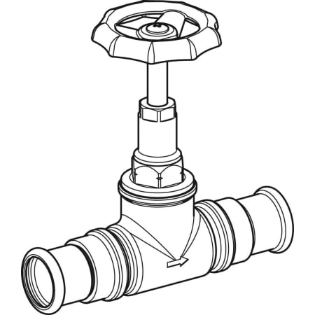 94865 Запорный вентиль Geberit Mapress прямой Geberit  - Вид №1