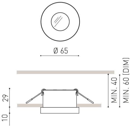 Arkoslight Полувстраиваемый светодиодный точечный светильник из алюминия Puck recessed sun-id-1399448 - Вид №8
