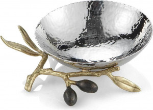 10556818 Michael Aram Чаша Michael Aram Золотая оливковая ветвь 11см, сталь нержавеющая (серебрист.) Сталь нержавеющая