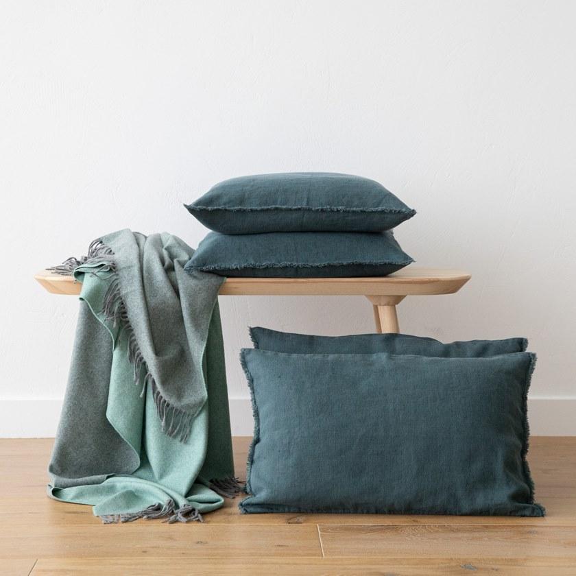 LinenMe Однотонная льняная наволочка ручной работы Terra sun-id-1346960 - Вид №1