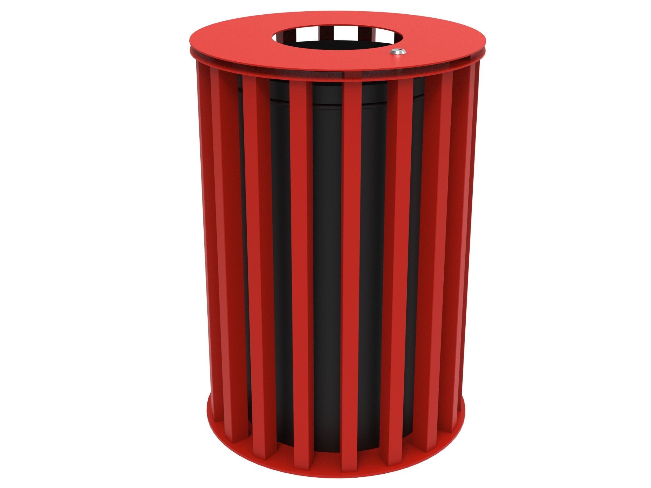 Оцинкованная стальная корзина для мусора с крышкой Lazzari Динамо ARCH-00087800 - Вид №5