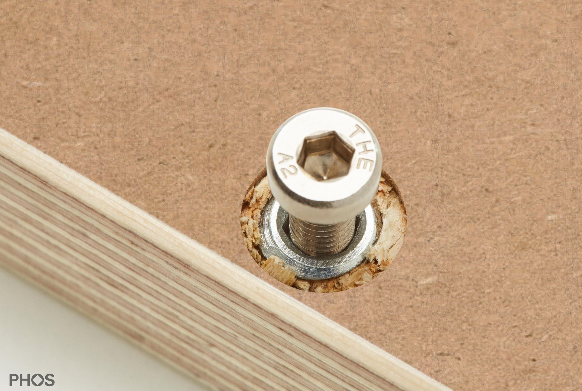 KATI-S2K-120x60L4178 Стол Карлсруэ - письменный стол s2k со столешницей из линолеума - 120 x 60 x 66 см PHOS  - Вид №7