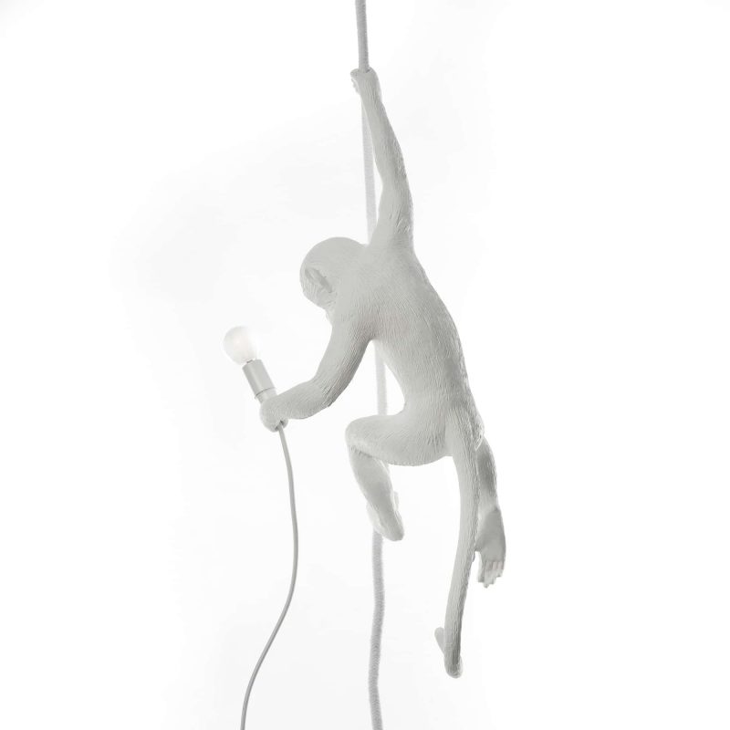 Светильник подвесной 80х37 см белый Monkey Lamp Outdoor Ceiling 14929 SELETTI ДИЗАЙНЕРСКИЕ 00-3882383 Белый  - Вид №4