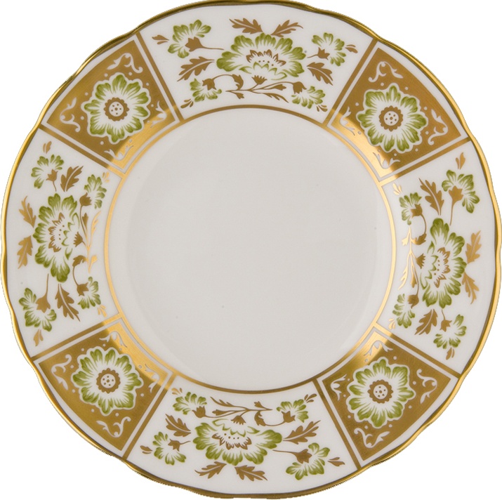 90756 Royal Crown Derby Салатник индивидуальный Royal Crown Derby"Дерби, зеленый декор" 16см Фарфор костяной 