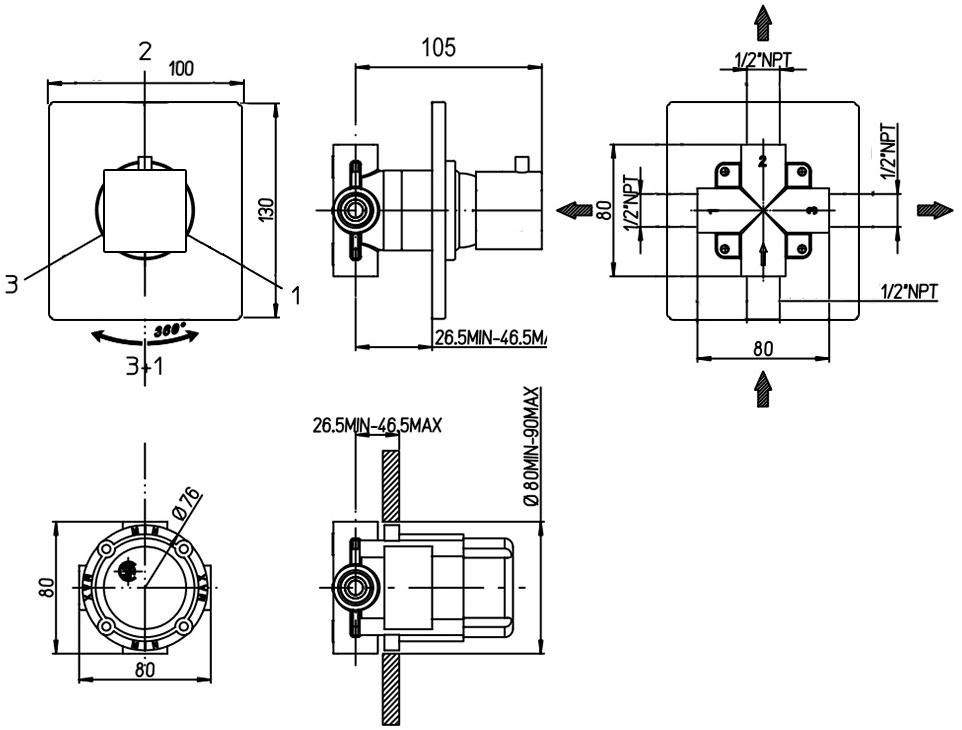 Paini Dax 84CR471 дивертор  - Вид №2