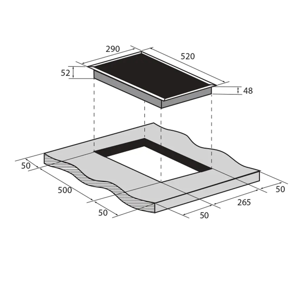 Стеклокерамическая варочная панель Zugel ZEH291B 29x5.2x52 см 2 конфорки цвет черный STLM-2123445 - Вид №5