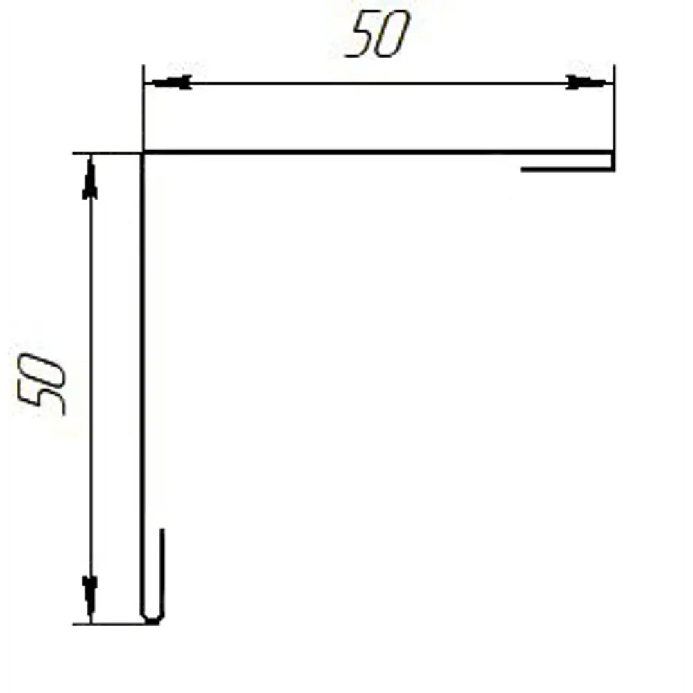 Планка для наружных углов 50x50 мм 2 м 0.4мм RAL 6005 Зеленый Santreyd STLM-2203997 - Вид №1
