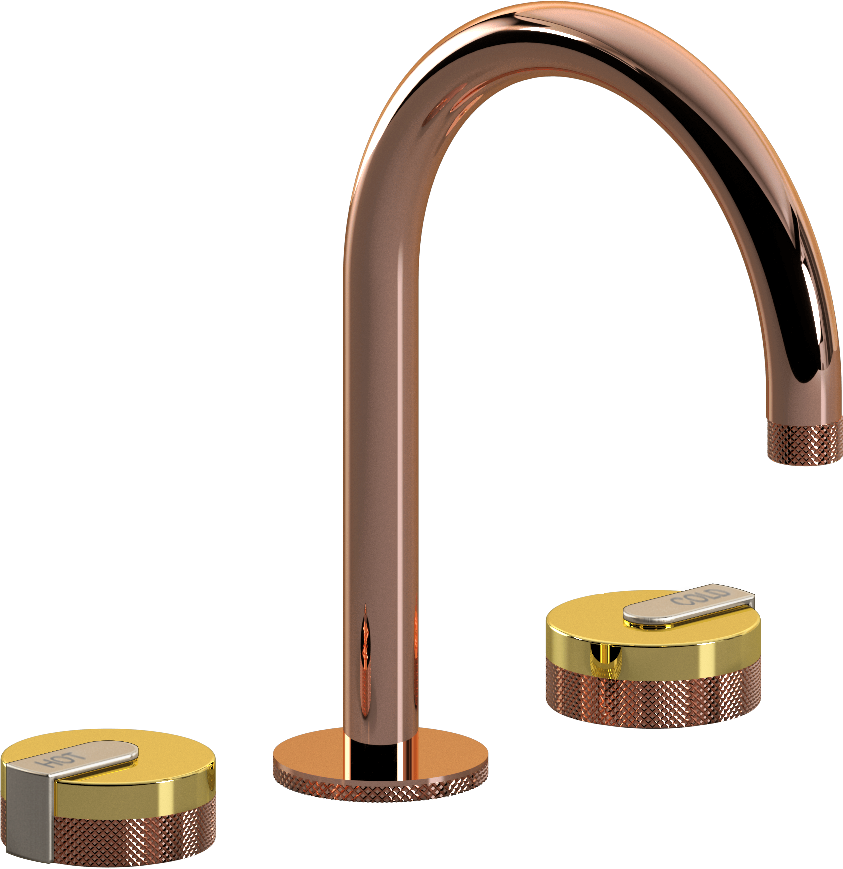 E-11512-R1AU-L1BNi-RG Смеситель для умывальника на 3 отвертия GRAFF MOD+