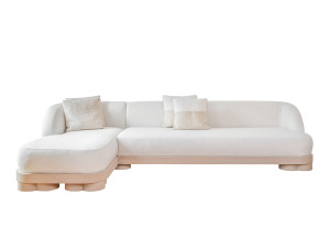 Модульный тканевый диван с полуостровом