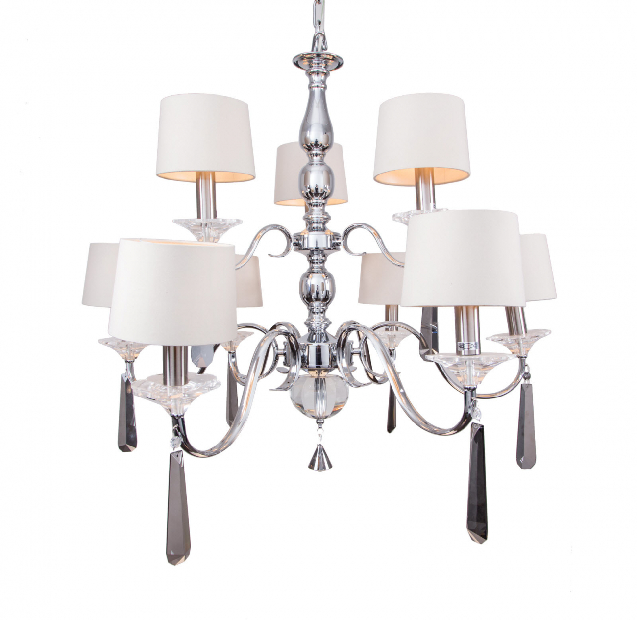 Люстра Nickel and Black Crystal хром 5378 PUSHA ДИЗАЙНЕРСКИЕ, PUSHA 061530 Хром  - Вид №1