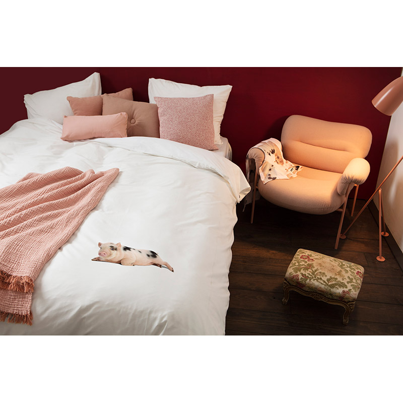 Комплект постельного белья "Поросенок белый" 200 х 220 см SNURK MISSPEGGYWHITE200X220 - Вид №1