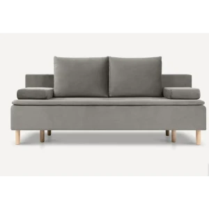 91923905 Диван Divan.ru Линс 199x94x93 см велюр цвет серебристый/графит STLM-1476273
