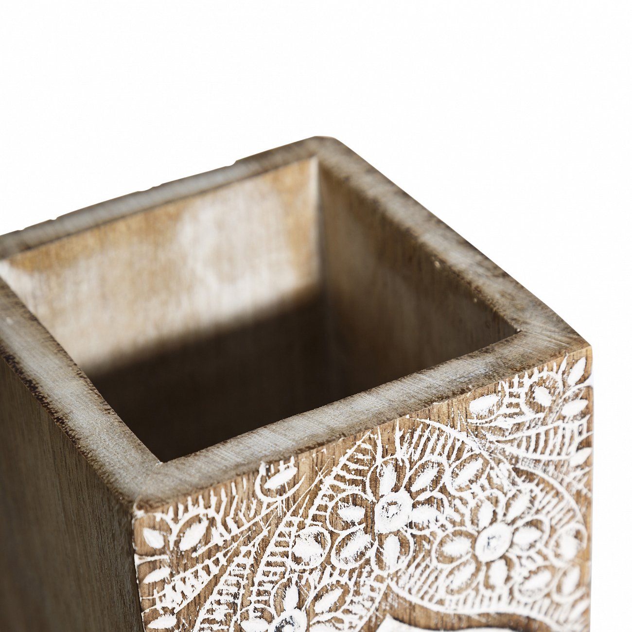 Подставка для канцелярских принадлежностей квадратная с рисунком TO4ROOMS  00-3839004 Бежевый  - Вид №2