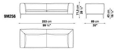 B&B Italia Кожаный диван Michel sun-id-1350955 - Вид №1