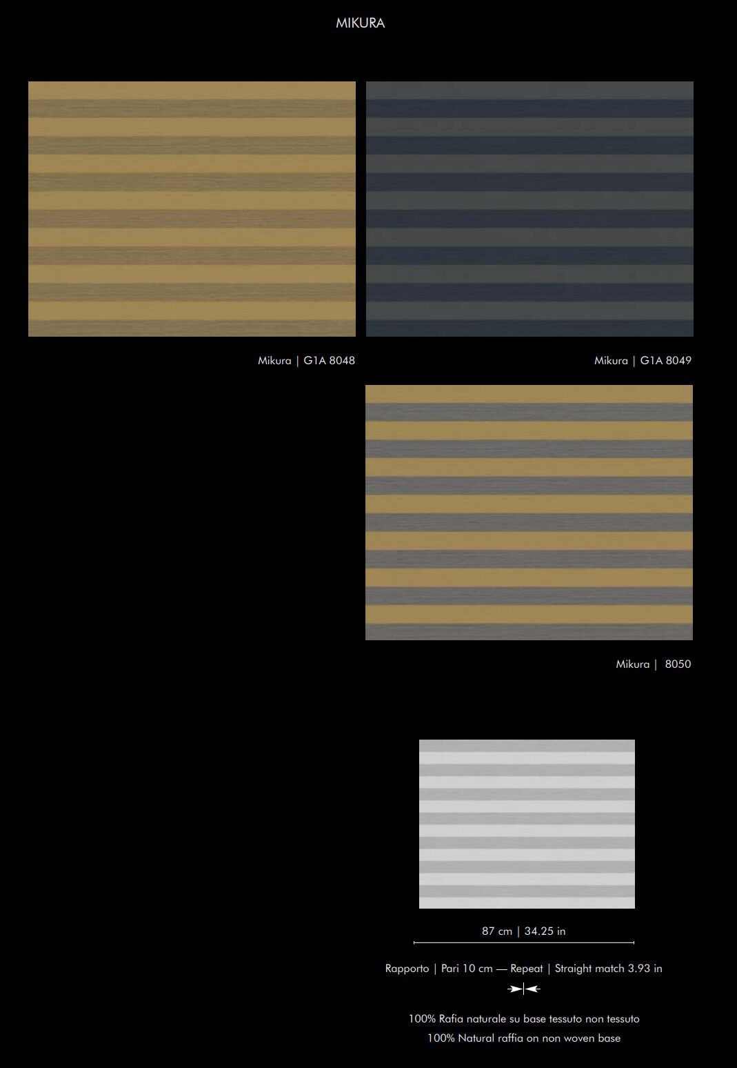 Полосатые обои из рафии Jannelli&Volpi Армани Каса обоев - графические элементы 3 ARCH-00072762 - Вид №1