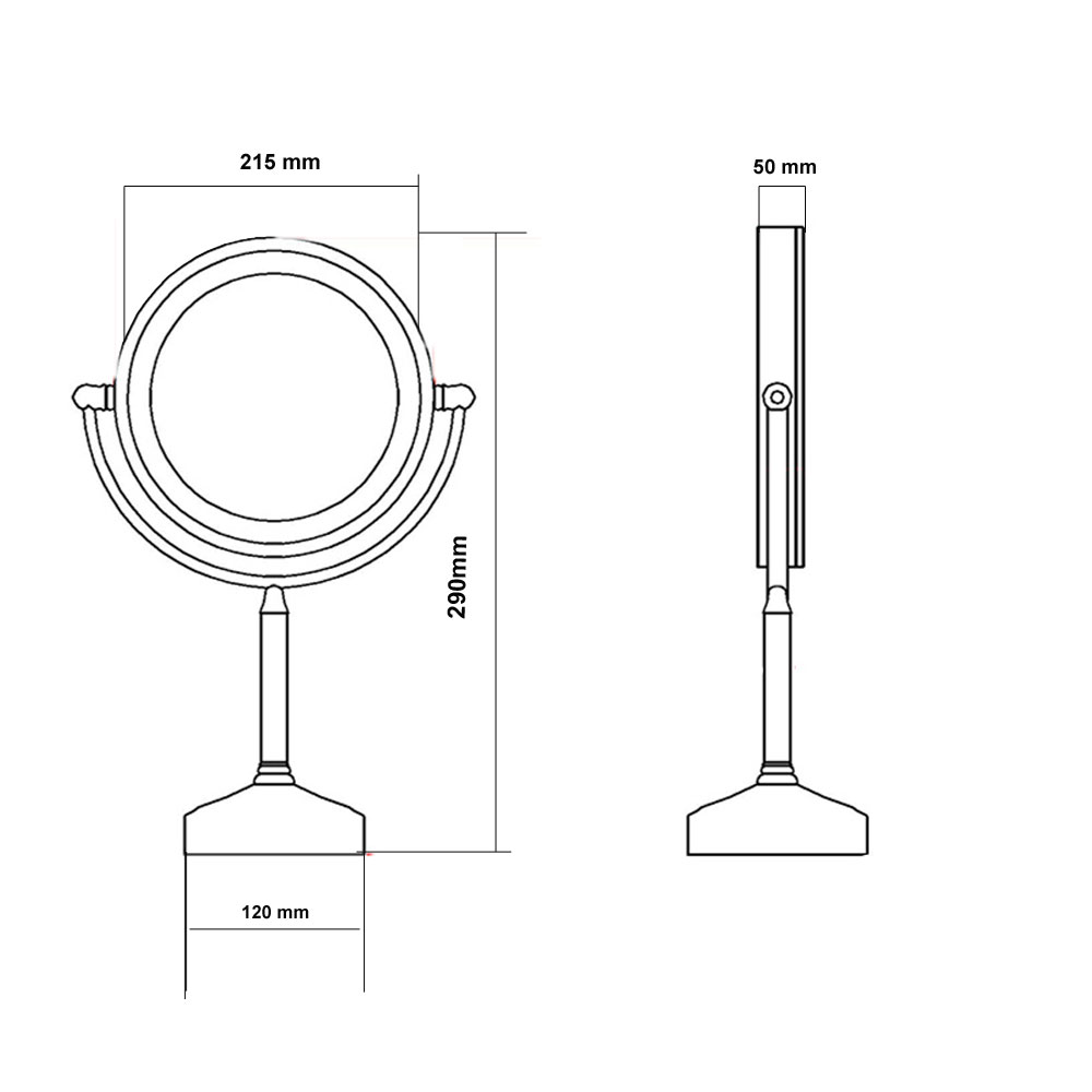 Зеркало увеличительное Raiber RMM-1114, настольное, LED RMM-1114 Santreyd  - Вид №2